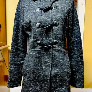 Sebby womens blackish gray coat size medium